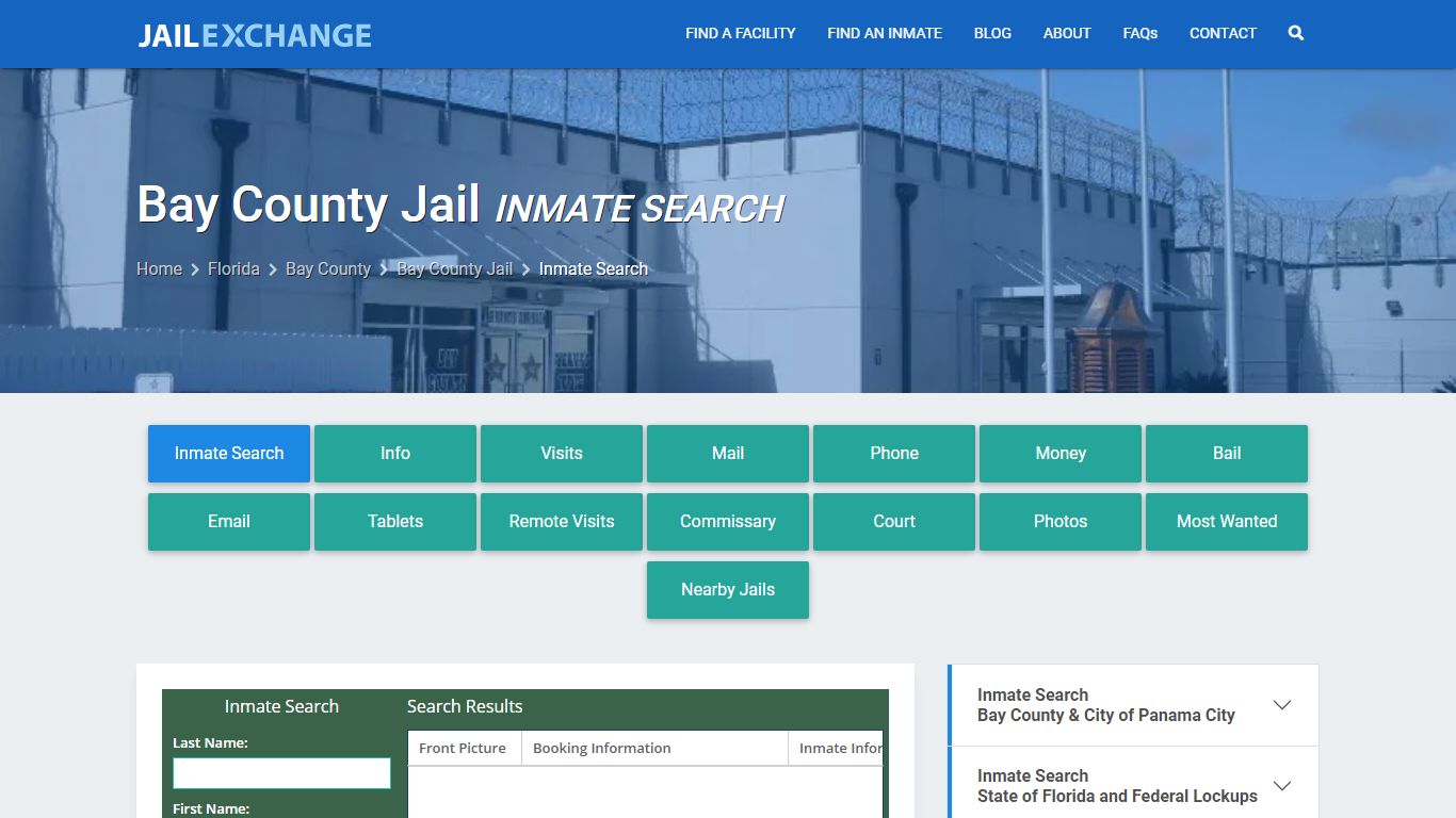 Inmate Search: Roster & Mugshots - Bay County Jail, FL